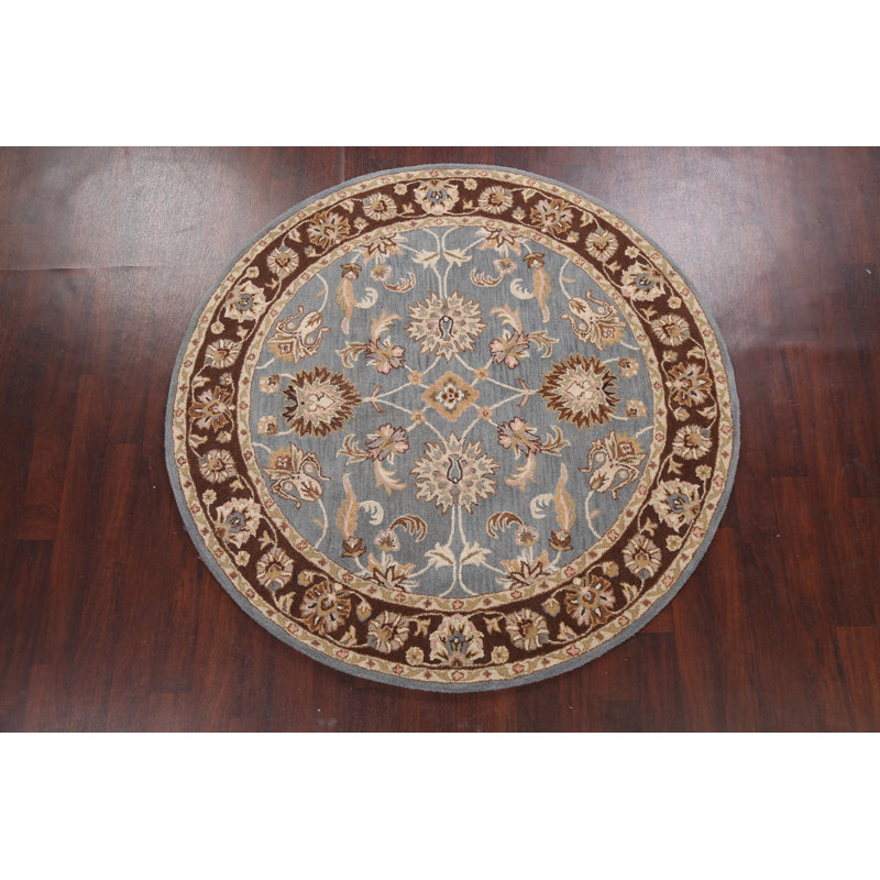 Canora Grey Floral Round Rug HandTufted 7X7 Wayfair